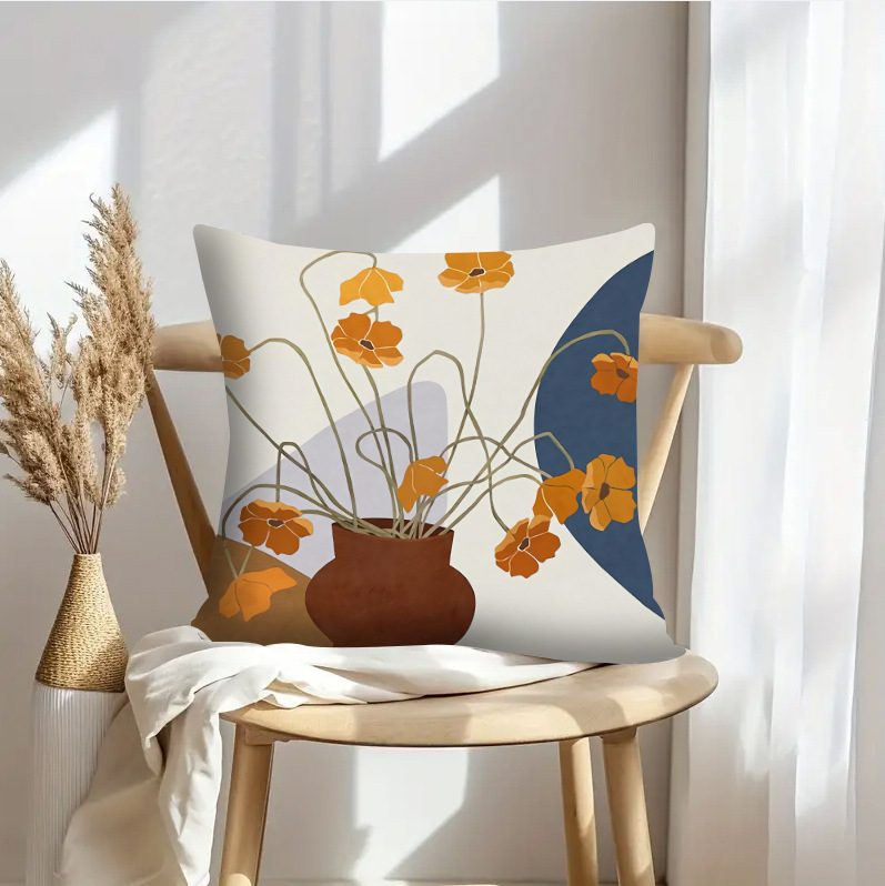 Spilvena pārklājs no ārkārtīgi mīksta īsa velūra, kaķu animācijas motīvs, sērija JWBZT499, dzīvojamai istabai, logotipa drukāšana pieejama