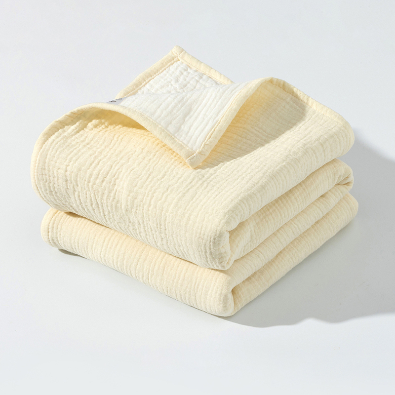 4 slāņaina crepe bērnu sega, 100% kokvilna, visu sezonu, vienkrāsains raksts, zīdaiņiem un maziem bērniem