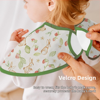 Αδιάβροχος παιδικός bib με τσέπη και καρτούν μοτίβο, πολυεστερικό ύφασμα, 1–3 ετών