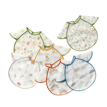 Αδιάβροχος παιδικός bib με τσέπη και καρτούν μοτίβο, πολυεστερικό ύφασμα, 1–3 ετών