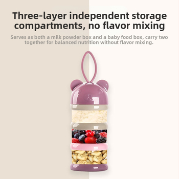 Garui Φορητό τριών επιπέδων κουτί αποθήκευσης γάλακτος σε σκόνη για νεογνά