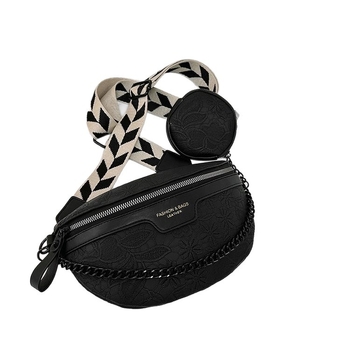 Αστική μινιμαλιστική τσάντα μέσης / crossbody με φερμουάρ, PU υλικό, μοντέλο CW8002, εσωτερικές τσέπες για τηλέφωνο, έγγραφα και κρυφή τσέπη με φερμουάρ