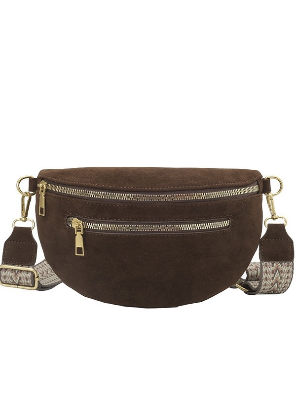 Krosbody soma no zamšādas ar rāvējslēdzēju, telefona kabata, poliesteres iekšpuse