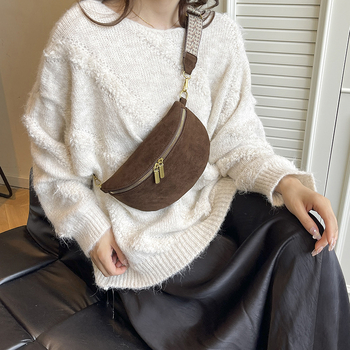 Sieviešu crossbody soma ar platām siksnām, Eiropas-Amerikas retro stils, PU materiāls, rāvējslēdzēja atvērums, iekšējā kabata ar rāvējslēdzēju