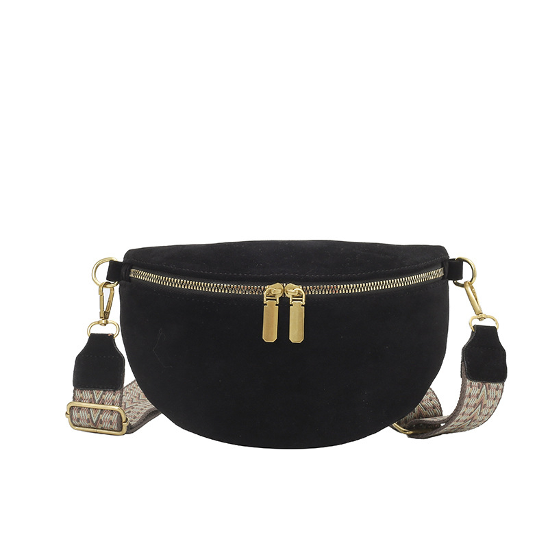 Sieviešu crossbody soma ar platām siksnām, Eiropas-Amerikas retro stils, PU materiāls, rāvējslēdzēja atvērums, iekšējā kabata ar rāvējslēdzēju