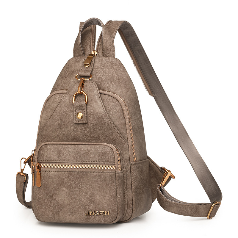 Geantă retro pentru femei, tip chest cross-body, PU, căptușeală poliester, buzunar intern cu fermoar și buzunar pentru telefon, marca Warm Sail