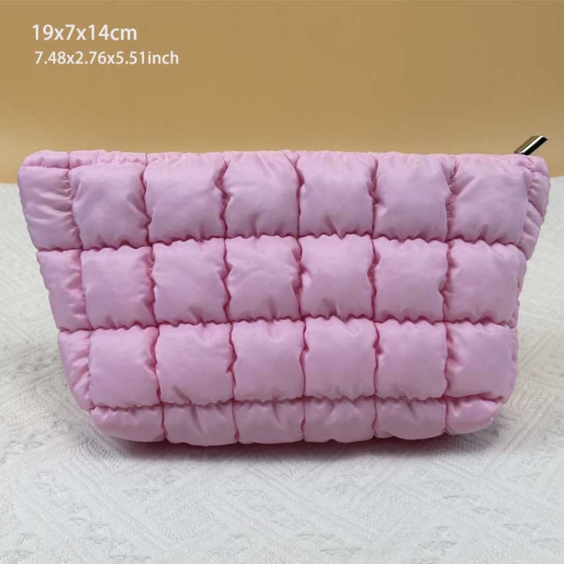 Geantă de machiaj din bumbac, în formă cub, multifuncțională, model D-57