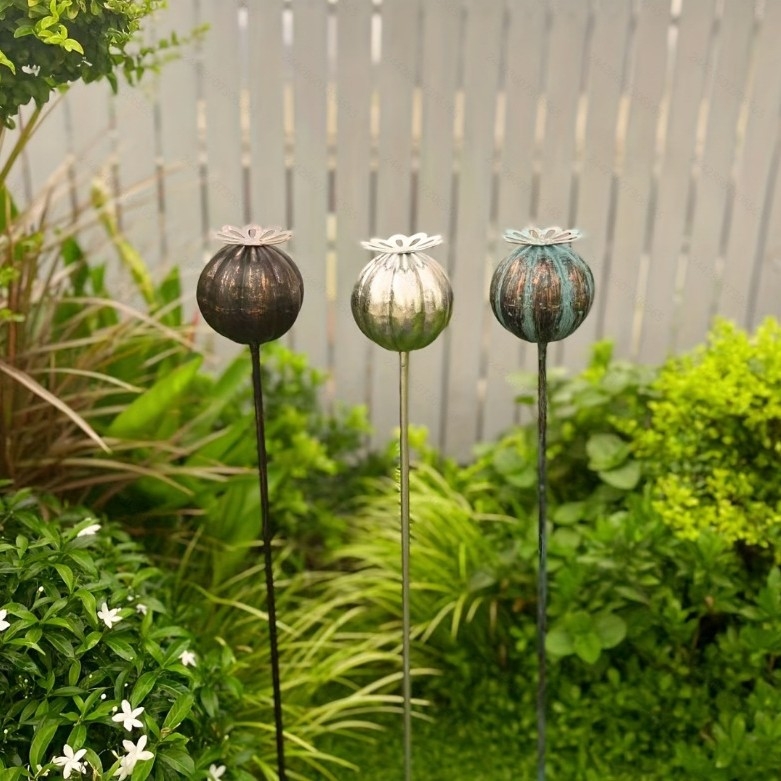 Μεταλλικό διακοσμητικό έδαφος κήπου για φυτά, πασολαρικό στυλ, κατάλληλο για εσωτερικούς και εξωτερικούς χώρους, μοντέλο 005