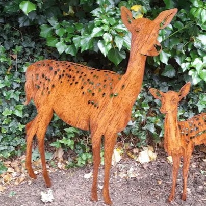 Μεταλλική σιλουέτα ελαφιού – διακόσμηση κήπου και εξωτερικού χώρου, στυλ Αμερικανικό/Ευρωπαϊκό • Υλικό: Σίδηρος • Μάρκα: Huameida Crafts • Κατηγορία: Διακόσμηση