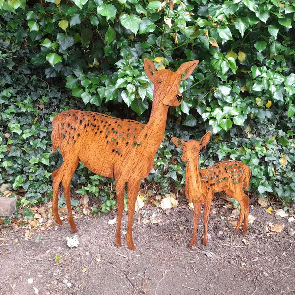 Μεταλλική σιλουέτα ελαφιού – διακόσμηση κήπου και εξωτερικού χώρου, στυλ Αμερικανικό/Ευρωπαϊκό • Υλικό: Σίδηρος • Μάρκα: Huameida Crafts • Κατηγορία: Διακόσμηση