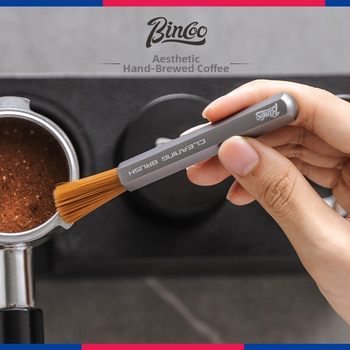 Bincoo Βούρτσα Καφέ – Καθαριστικό εργαλείο από κράμα αλουμινίου για μπαρ καφέ και μύλο καφέ – Σύγχρονο μινιμαλιστικό στυλ