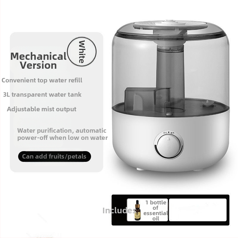 Υπερηχητικός Υγραντήρας με Διαχυτή Αρώματος για Υπνοδωμάτιο, 3 Εξόδοι Ομίχλης, Δεξαμενή >10 L, Ανοξείδωτο Ατσάλι, Κατάλληλο για 41–60 m²