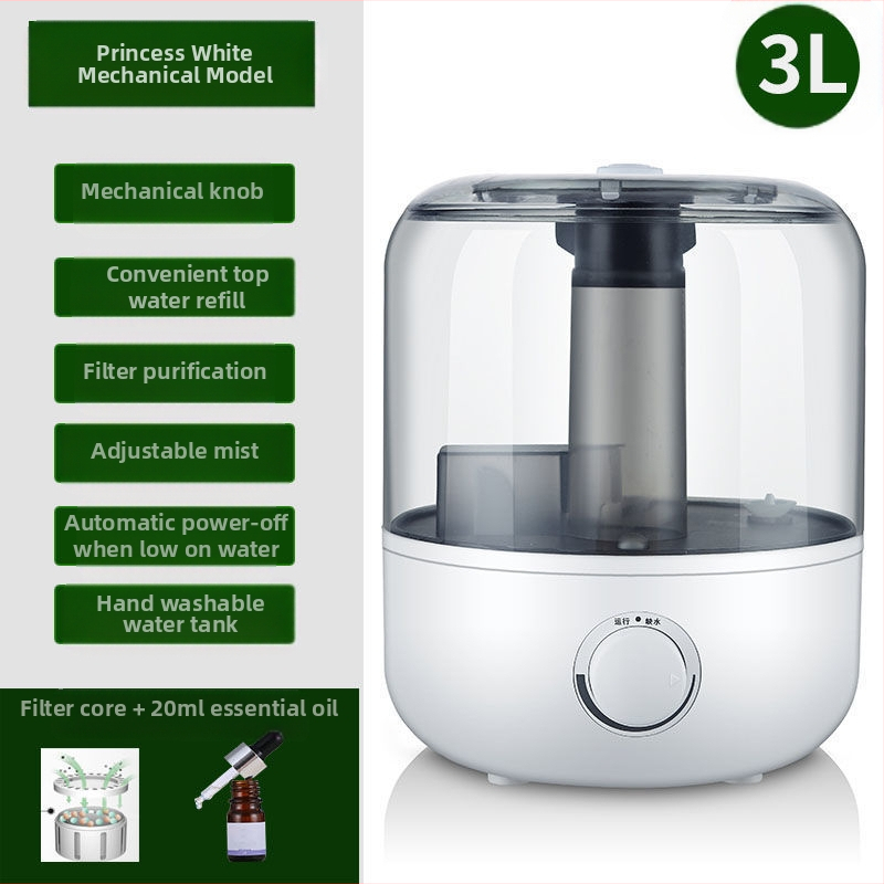 Υπερηχητικός Υγραντήρας με Διαχυτή Αρώματος για Υπνοδωμάτιο, 3 Εξόδοι Ομίχλης, Δεξαμενή >10 L, Ανοξείδωτο Ατσάλι, Κατάλληλο για 41–60 m²