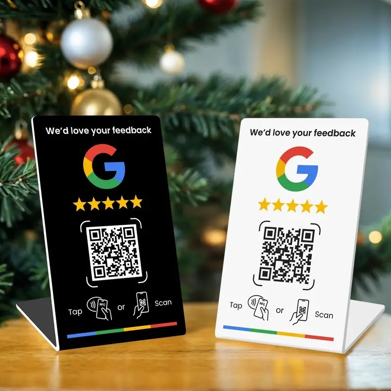 Google atsauksmju karte ar NFC sensoru, dinamisks QR kods, modifikējama Nt-ag215 vērtējuma karte; Importa statuss: Nē; Apstrādes pielāgošana: Nē