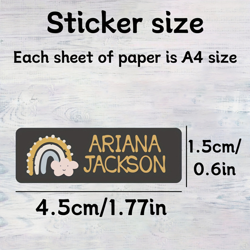 Εξατομικευμένες αδιάβροχες ετικέτες ρούχων για παιδικούς σταθμούς • Υλικό PVC • Κωδικός προϊόντος jd601101272516845 • Διαθέσιμες συσκευασίες: 52/260/520/104 τεμάχια • Συσκευασία δώρου