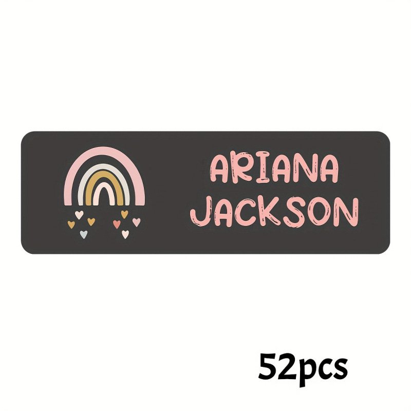 Εξατομικευμένες αδιάβροχες ετικέτες ρούχων για παιδικούς σταθμούς • Υλικό PVC • Κωδικός προϊόντος jd601101272516845 • Διαθέσιμες συσκευασίες: 52/260/520/104 τεμάχια • Συσκευασία δώρου