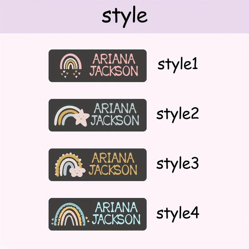 Εξατομικευμένες αδιάβροχες ετικέτες ρούχων για παιδικούς σταθμούς • Υλικό PVC • Κωδικός προϊόντος jd601101272516845 • Διαθέσιμες συσκευασίες: 52/260/520/104 τεμάχια • Συσκευασία δώρου