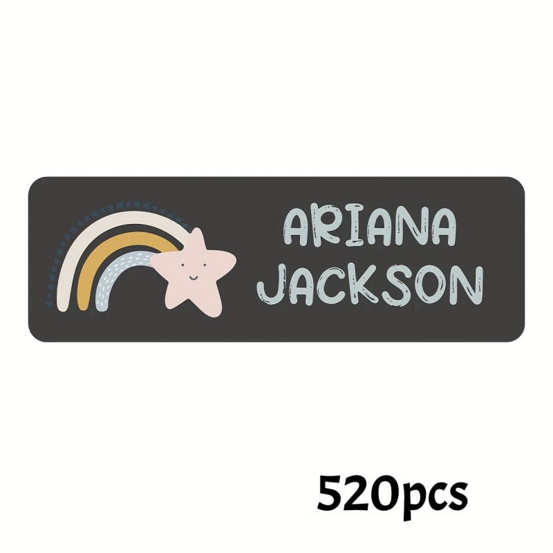 Εξατομικευμένες αδιάβροχες ετικέτες ρούχων για παιδικούς σταθμούς • Υλικό PVC • Κωδικός προϊόντος jd601101272516845 • Διαθέσιμες συσκευασίες: 52/260/520/104 τεμάχια • Συσκευασία δώρου