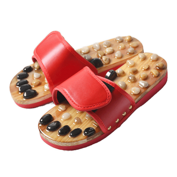 Παντόφλες μασάζ με φυσικά πετράδια για πιεστικά σημεία ποδιού – ανδρικές και γυναικείες, οικιακή χρήση, αντιολισθητική σόλα