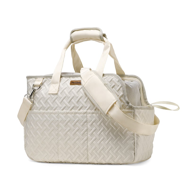 Kaķu un suņu pārvadāšanas soma ar vienu plecu siksnu, audums, režģa raksts, saliekama, ārējai lietošanai, ietilpība līdz 5 kg