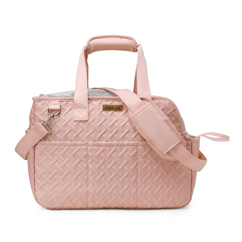 Kaķu un suņu pārvadāšanas soma ar vienu plecu siksnu, audums, režģa raksts, saliekama, ārējai lietošanai, ietilpība līdz 5 kg