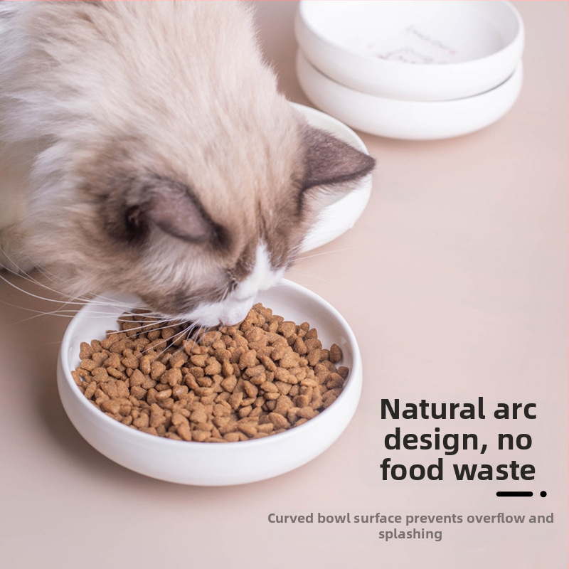 Keramická miska na kŕmenie mačiek s hlbokým karikatúrnym dizajnom, značka Shuo Ni, kód PH20250217-2