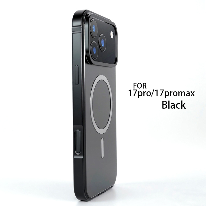 Μεταλλική μαγνητική θήκη για iPhone — σκληρή θήκη, μινιμαλιστικό στυλ, πίσω με θερμοτύπωση, ανθεκτική στις πτώσεις