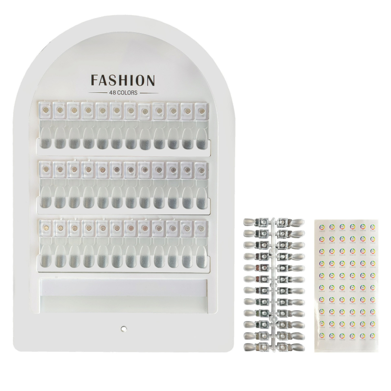 Nagų demonstravimo lenta su magnetinėmis pavyzdžių kortelėmis (Produkto kategorija: Nagų demonstravimo lenta; Prekės ženklas: Vietinis prekės ženklas; Auditorija: Bendra)