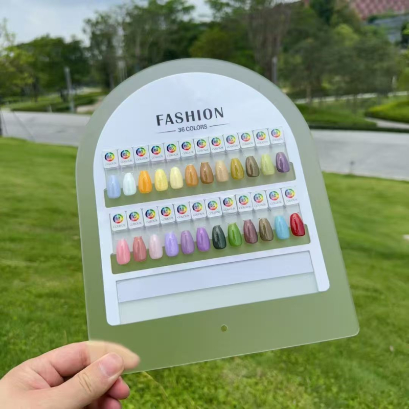 Nagų demonstravimo lenta su magnetinėmis pavyzdžių kortelėmis (Produkto kategorija: Nagų demonstravimo lenta; Prekės ženklas: Vietinis prekės ženklas; Auditorija: Bendra)