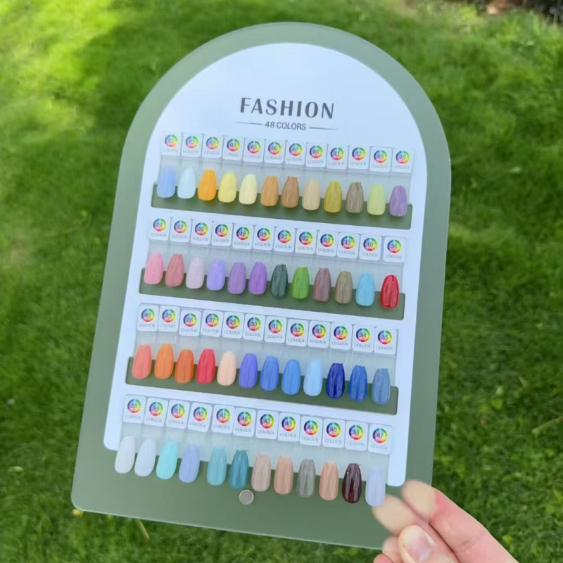 Nagų demonstravimo lenta su magnetinėmis pavyzdžių kortelėmis (Produkto kategorija: Nagų demonstravimo lenta; Prekės ženklas: Vietinis prekės ženklas; Auditorija: Bendra)