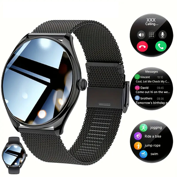 Ct5 Ceas inteligent cu monitorizarea pulsului, pedometru, monitorizarea somnului, oxigen din sânge, apeluri Bluetooth – Compatibil cu iOS