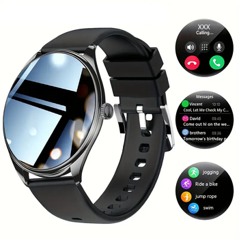 Ct5 Смарт часовник с мониторинг на сърдечния ритъм, крачкомер, следене на съня, измерване на кислород в кръвта, Bluetooth разговори – iOS съвместим