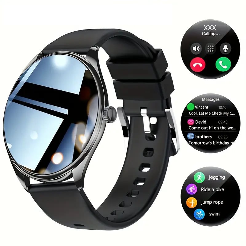 Ct5 Ceas inteligent cu monitorizarea pulsului, pedometru, monitorizarea somnului, oxigen din sânge, apeluri Bluetooth – Compatibil cu iOS