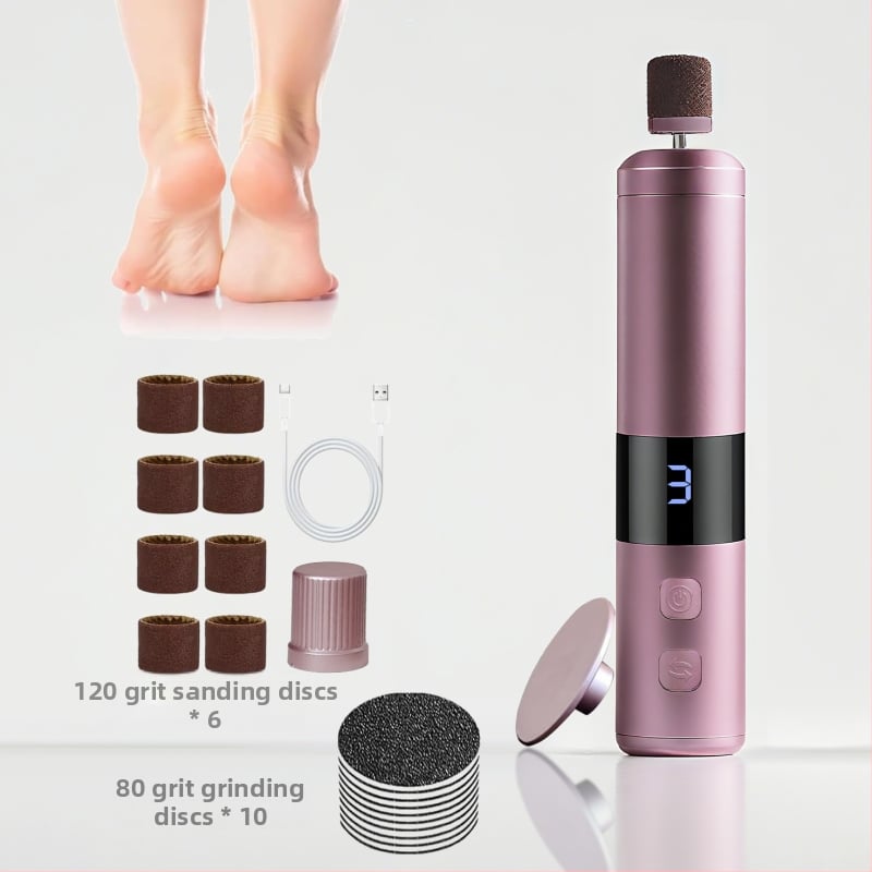 Elektromos talpápoló – 2 az 1-ben köröm- és talpápoló eszköz, hordozható, eltávolítja a száraz bőrt és a kalluszt, modell YS-MJ002, 2025-ben bemutatva
