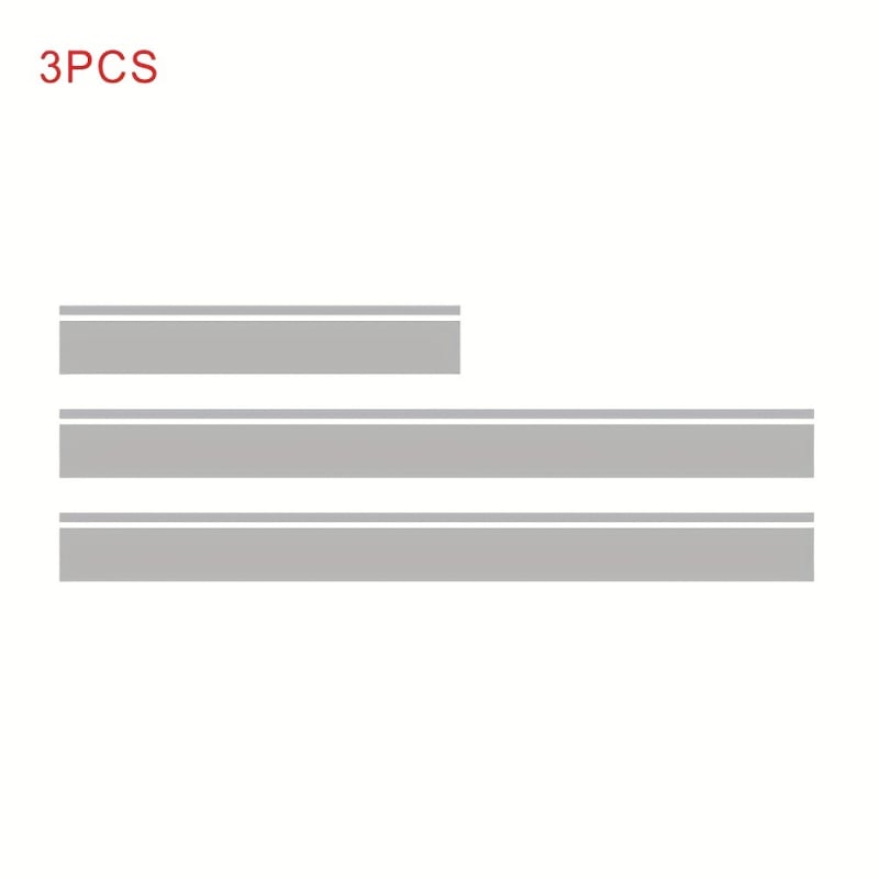 Autó matricák – 3 részes készlet, oldalsó csík hálózatos mintával, öntapadós, szívófejes telepítés