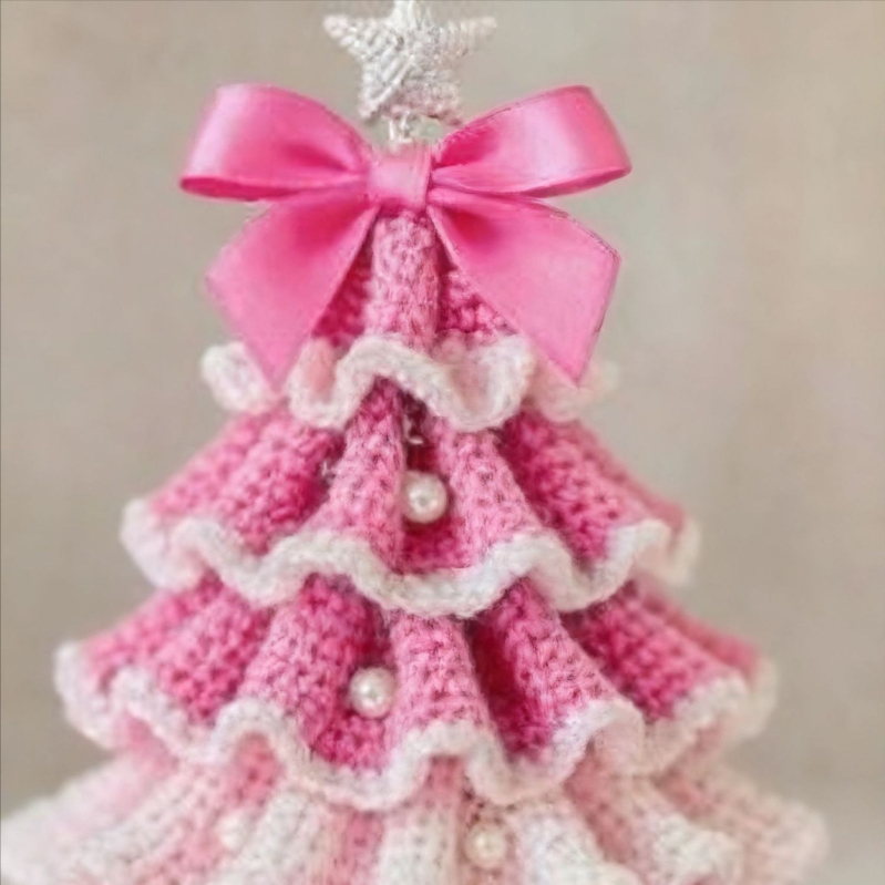 Horgolt karácsonyfa készlet - Filc, Európai és Amerikai stílus, Karácsonyi dekoráció (Termékkód yg20250923)