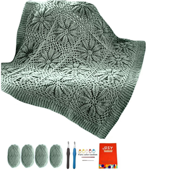 Σετ Υλικών Βελονοπλέξης για Κουβέρτες - Χειροποίητο, Worsted Νήμα, Νήμα σε Σπείρα, Για Υφαντική, Κωδικός 0218