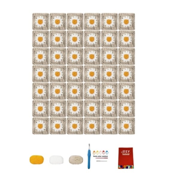 Σετ Υλικών Βελονοπλέξης για Κουβέρτες - Χειροποίητο, Worsted Νήμα, Νήμα σε Σπείρα, Για Υφαντική, Κωδικός 0218