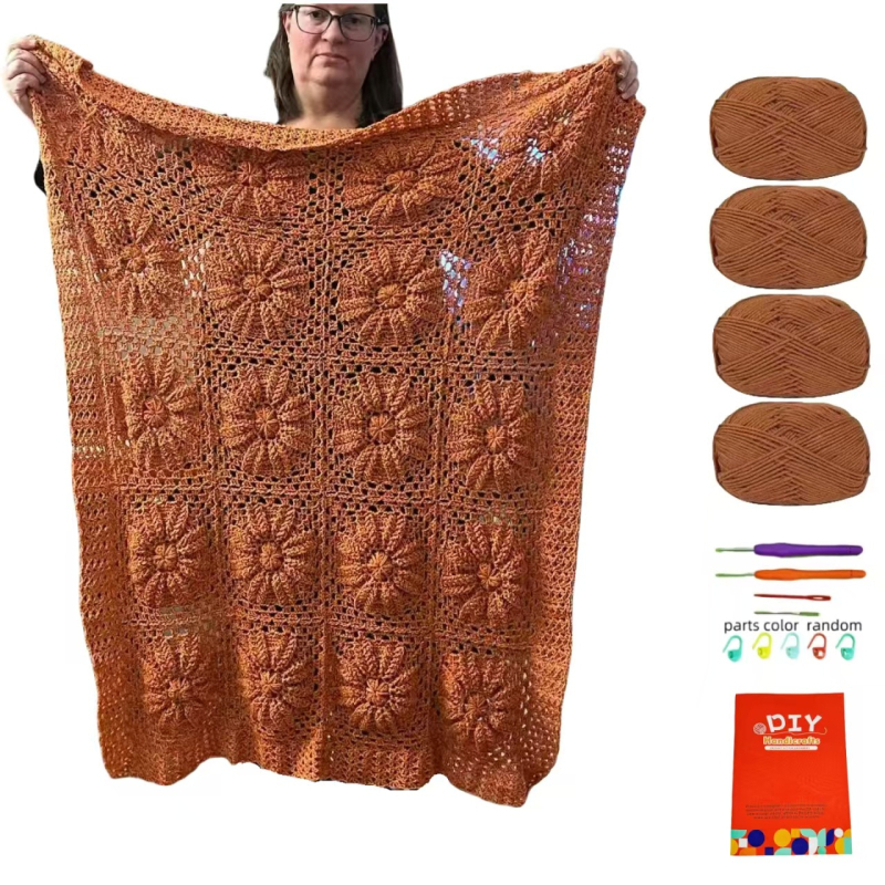 Tamborēšanas materiālu komplekts - roku darbs, Worsted dzija, klubciņš (skein), audumu vēršanai, 0218