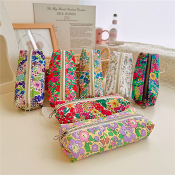 Χειροποίητο νεσεσέρ για μολύβια, ύφασμα βαμβάκι και λινό, γυναικείο στυλ