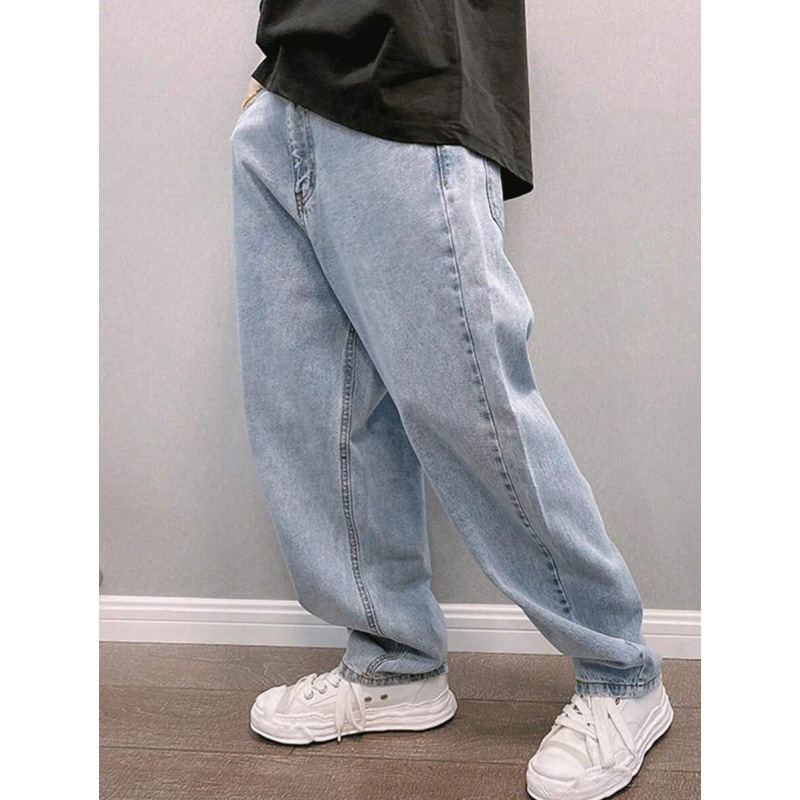 Ανδρικά cargo τζίν με χαλαρή εφαρμογή και ίσια γραμμή, επένδυση φλίς, μίξη πολυεστέρα, κορδόνι σφίξιμο