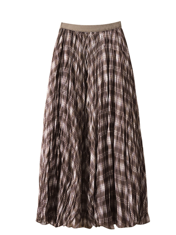 Пола с каре в британски стил, миди дължина, мрежесто платно, А-образна форма, 90–95% полиестер