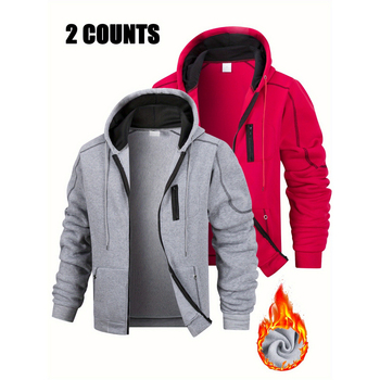 Комплект флисово горнище и панталони, Slim Fit, Vinylon-Lycra плат, без качулка, ретро ежедневен стил