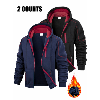 Комплект флисово горнище и панталони, Slim Fit, Vinylon-Lycra плат, без качулка, ретро ежедневен стил