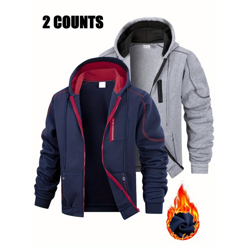 Комплект флисово горнище и панталони, Slim Fit, Vinylon-Lycra плат, без качулка, ретро ежедневен стил