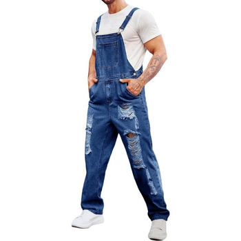 Мъжки дънкови гащеризони с презрамки, Boot Cut, огнеустойчиви, плат Corduroy-Linen, пролет 2025