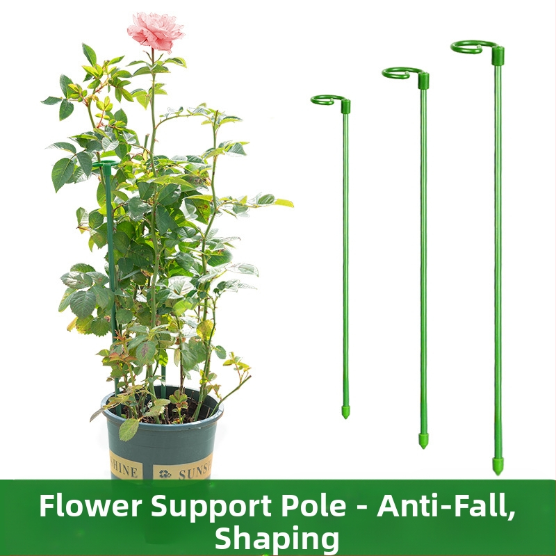 Železná podpora na kvety s jednou tyčou pre vonkajšiu záhradu, vhodná pre šplhajúce ruže a hortenzie