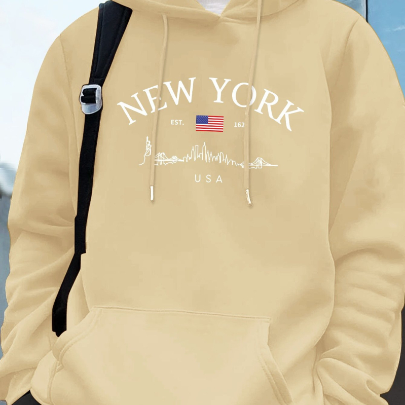 Korėjos stiliaus gobtuvuotas puloveris, poliesterio 96%+, audinio svoris 180–250 g, suaugusiems vyrams, 2025 m. pavasario pristatymas