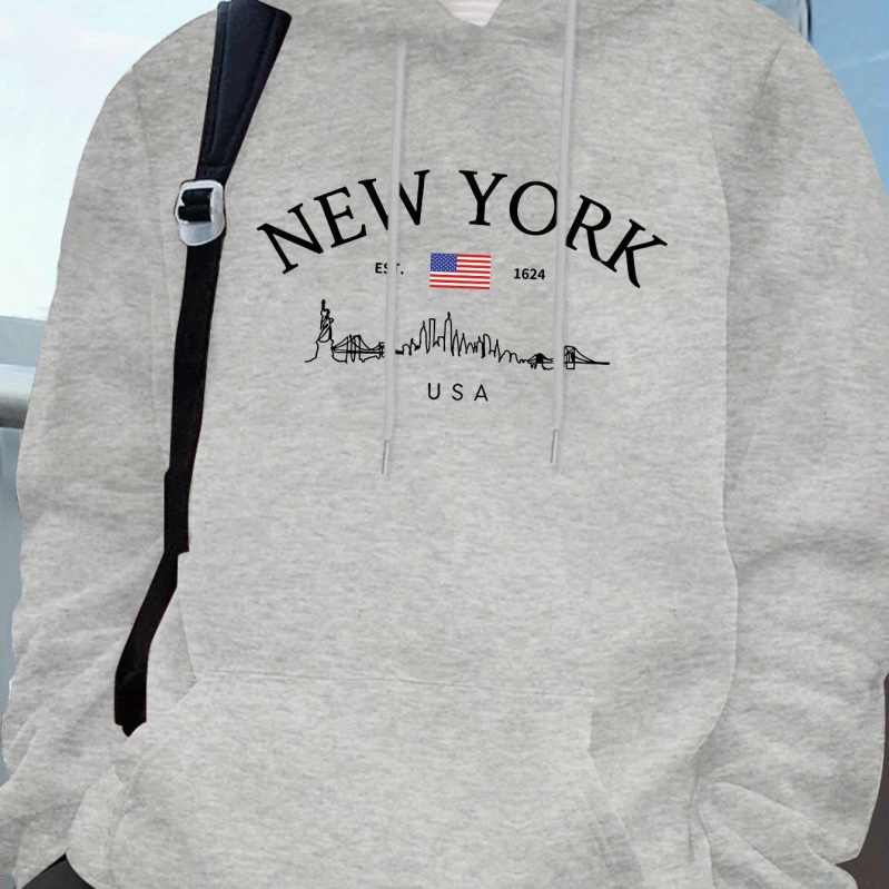 Korėjos stiliaus gobtuvuotas puloveris, poliesterio 96%+, audinio svoris 180–250 g, suaugusiems vyrams, 2025 m. pavasario pristatymas