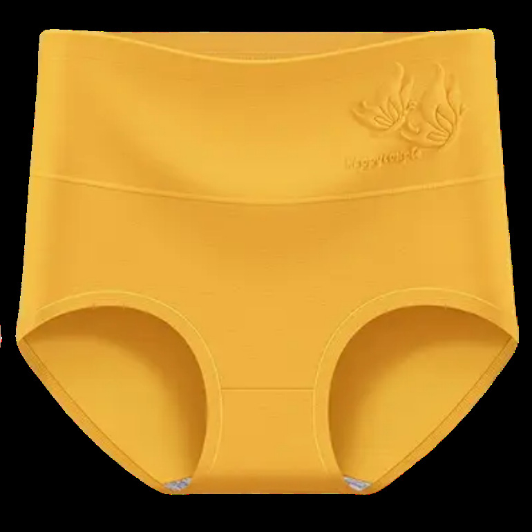 Sieviešu kokvilnas apakšveļa – antibakteriāla un elpojoša, ar tauriņa rakstu, augsta vidukļa josla un gūžu pārklājums, adīta kokvilnas materiāla